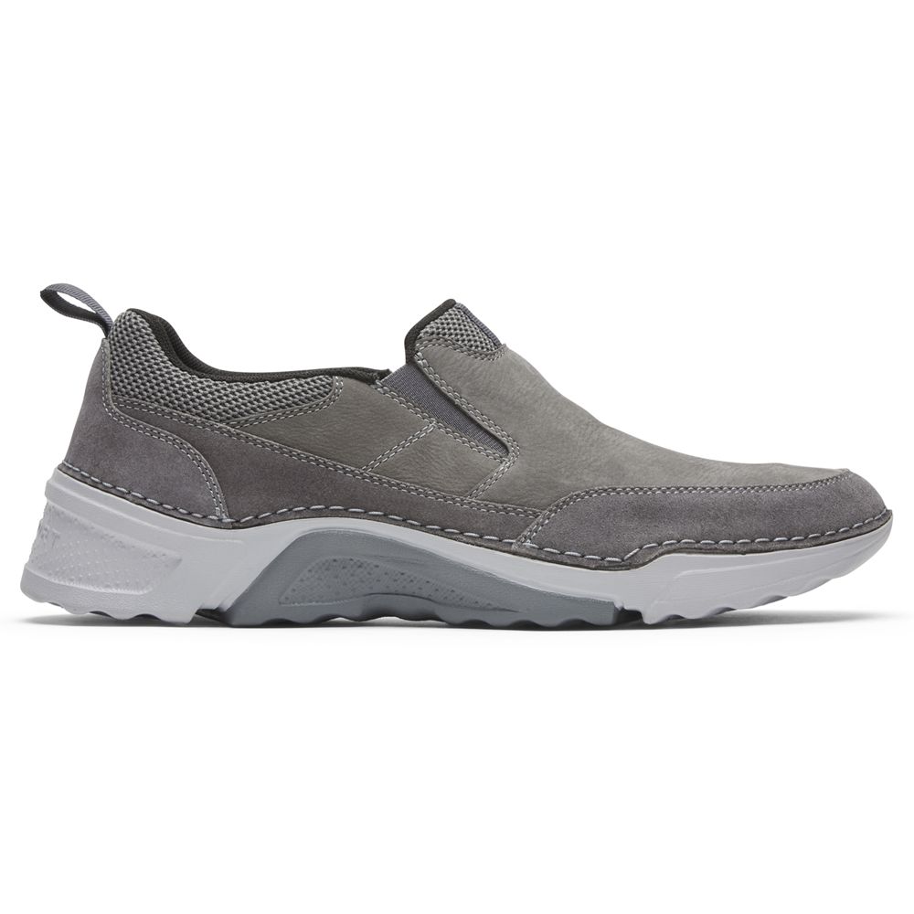 Rockport Rocsports Slip-On - Mens Walking Shoes - Steel Grey - NZ (EYJ-148963)